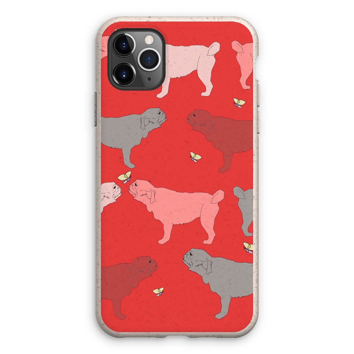 Rainbow Dogs Pug  Eco Phone Case