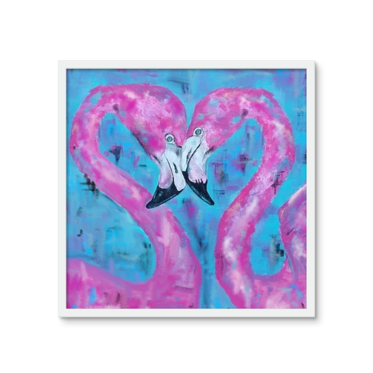 Flamingo Tango Framed Photo Tile