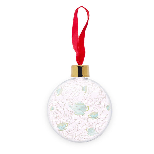 In celebration of tea Transparent Christmas bauble