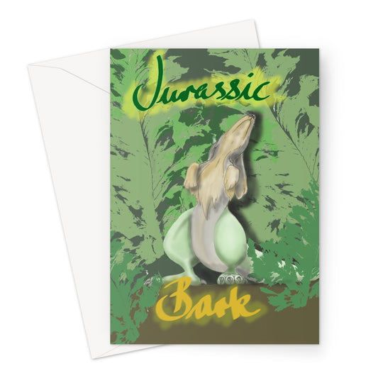 Jurassic Bark Greetings Card  Greeting Card