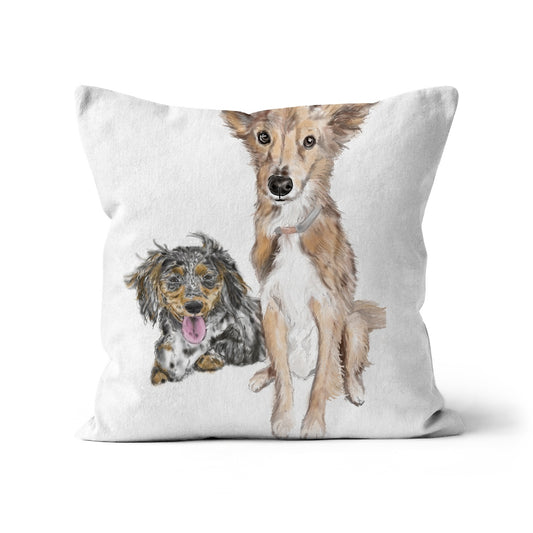 Customer Requests Nicky & Eevee Pet Portrait  Cushion