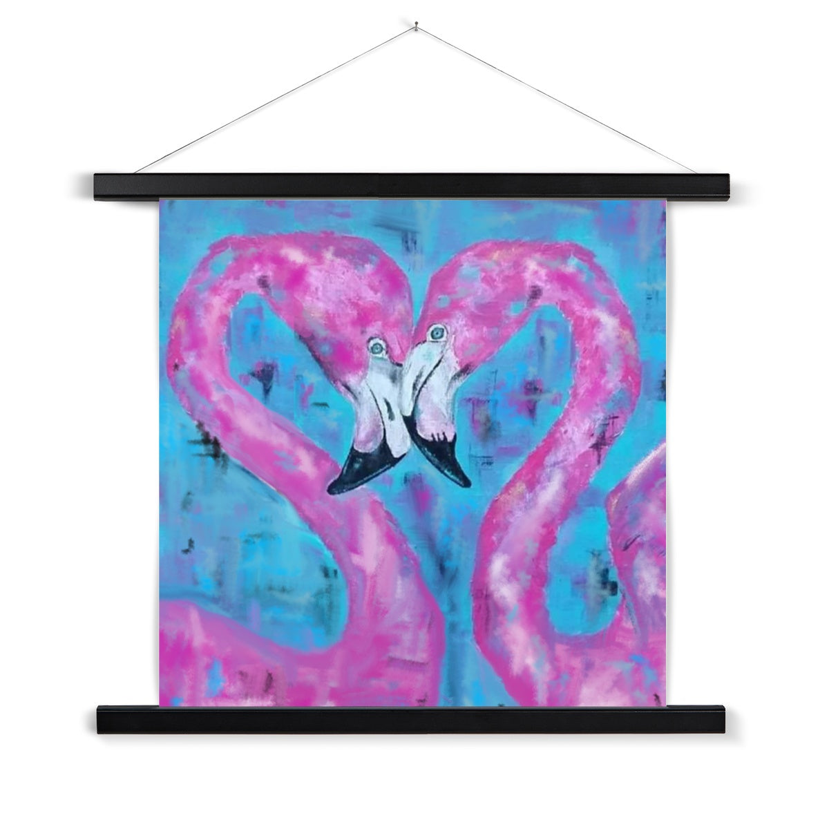 Flamingo Tango Fine Art Print with Hanger