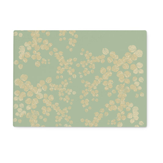 Floral Modesty Glass Chopping Board