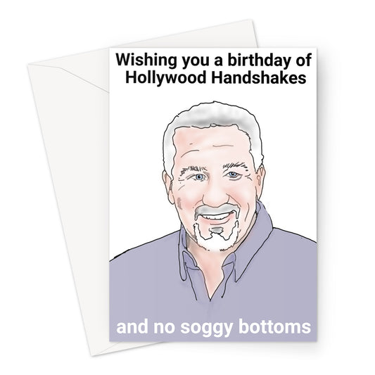 GBBO Hollywood Handshake Birthday Greetings Card