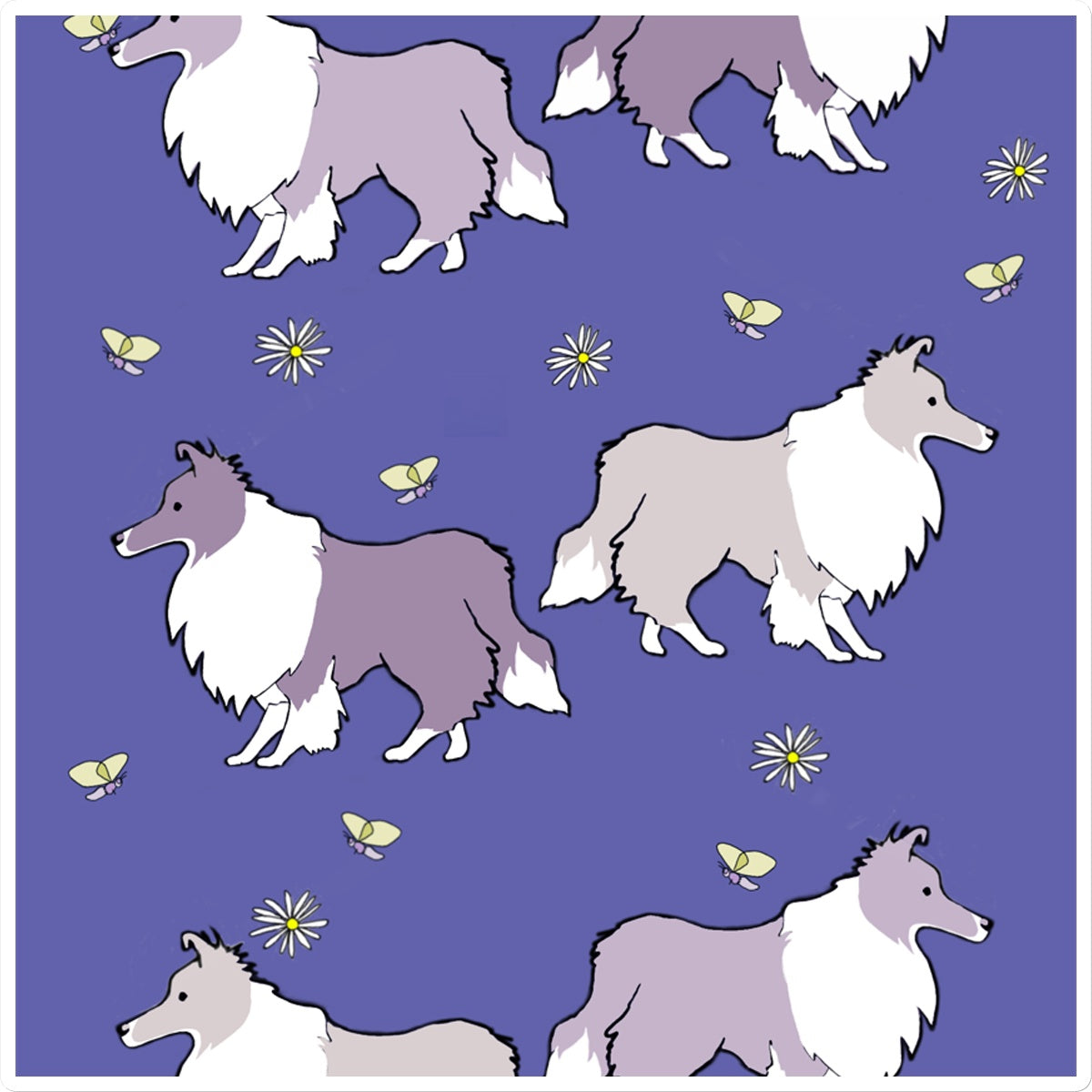 Sheltie Very Peri Rainbow Dogs  Sticker