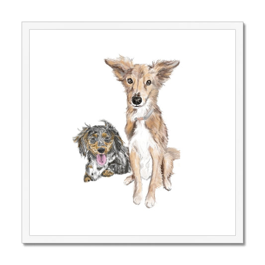 Customer Requests Nicky & Eevee Pet Portrait  Framed & Mounted Print