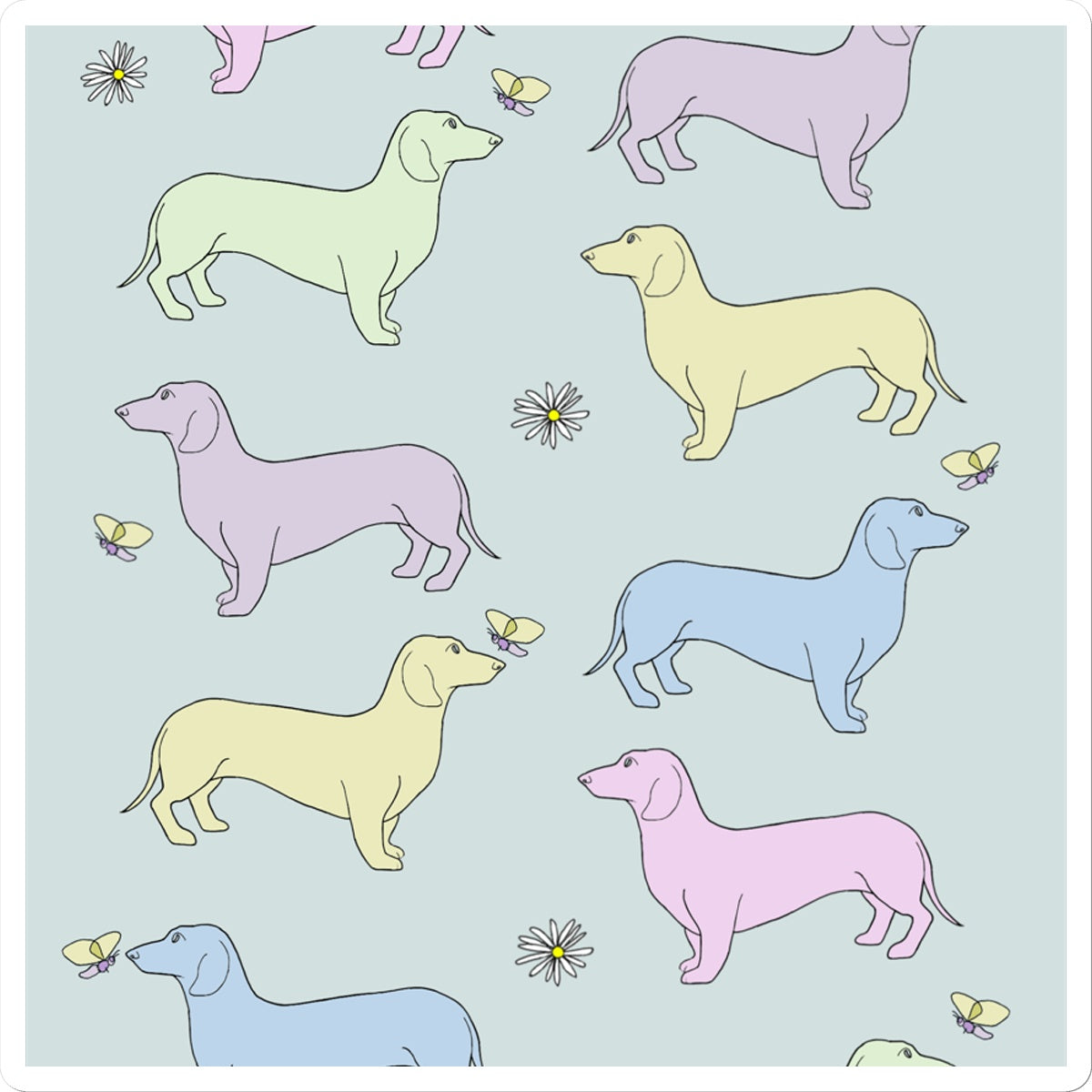 Rainbow Dachshunds Rainbow Dogs  Sticker