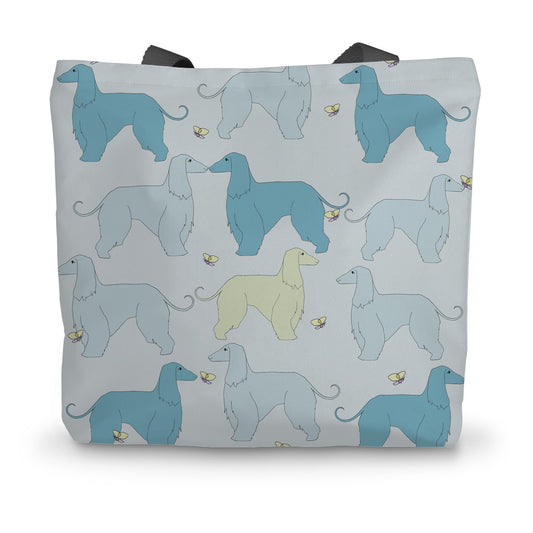 Afghan Breeze Rainbow Dogs Canvas Tote Bag
