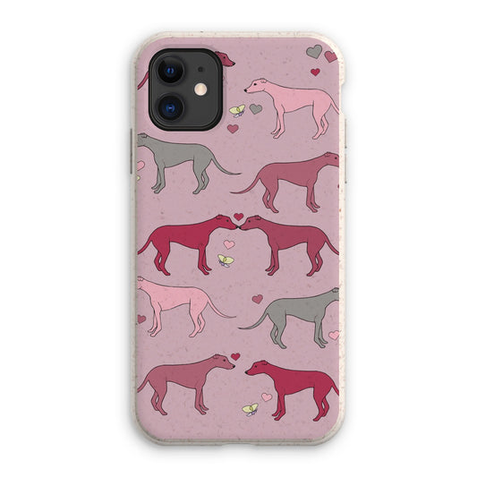 Greyhound Love Rainbow Dogs  Eco Phone Case