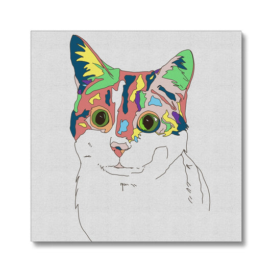 Kaleidoscope Cat Eco Canvas