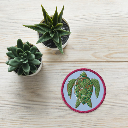 Funky Turtle Embroidered patches