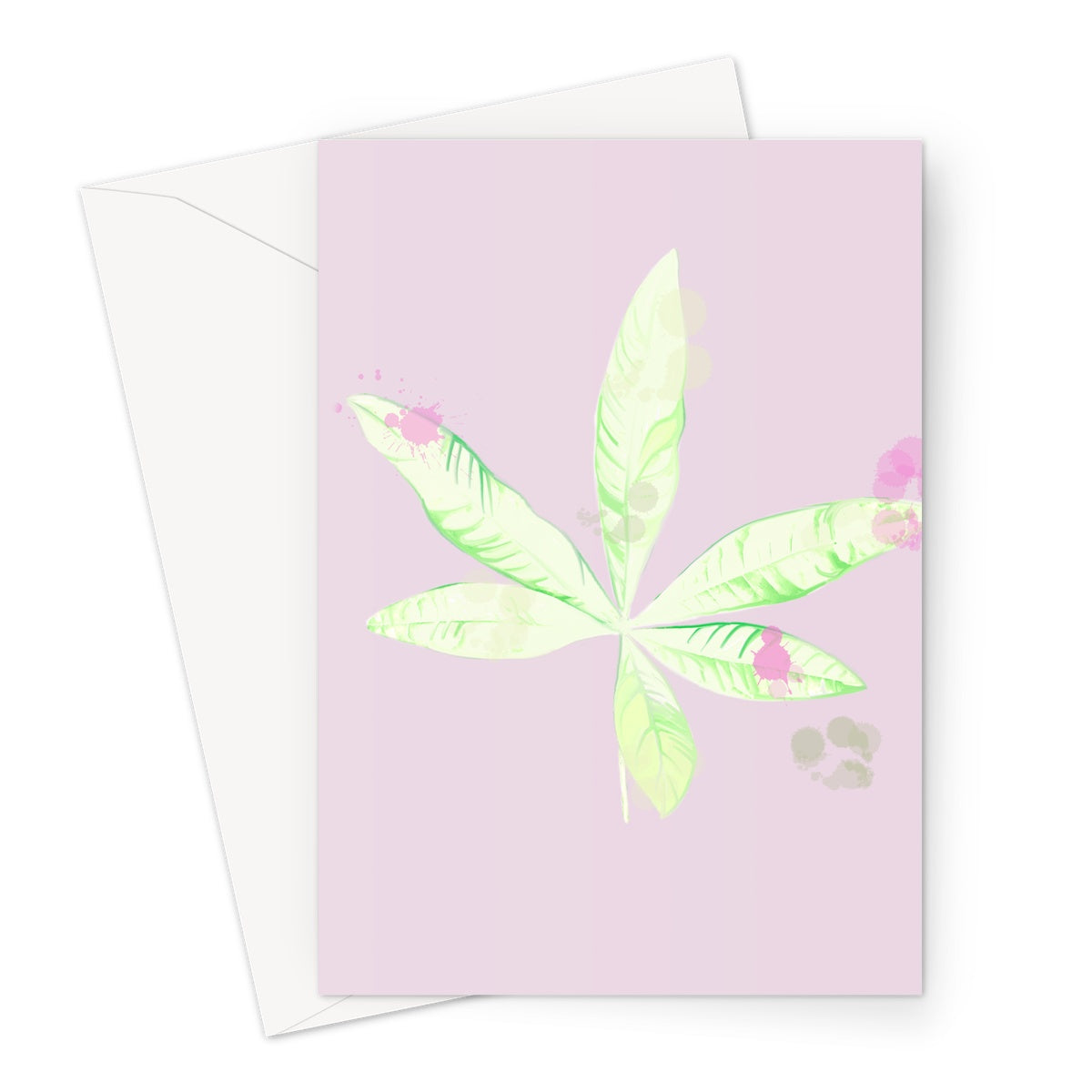 Pachira Houseplant Greeting Card