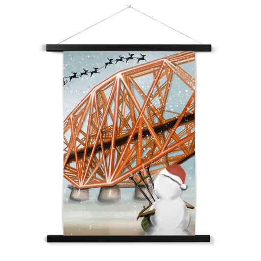 Forth Bridge Bagpiper  Fine Art Print with Hanger