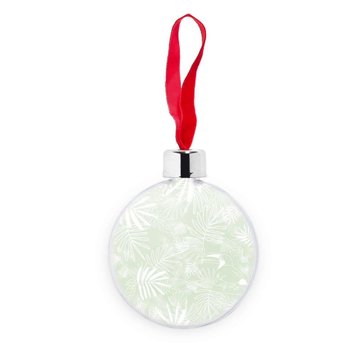 Wild Tigers and Toucans Transparent Christmas bauble