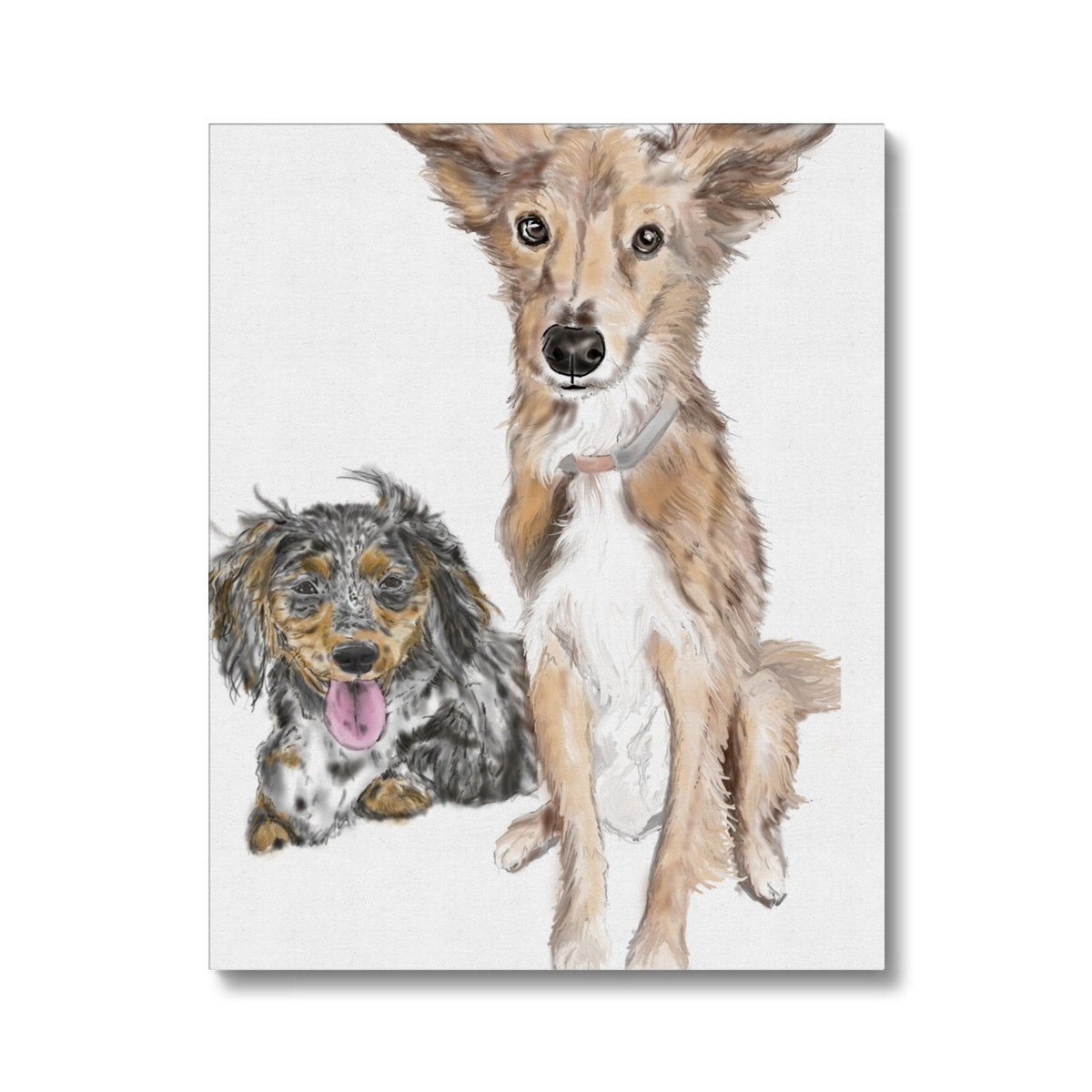 Customer Requests Nicky & Eevee Pet Portrait  Canvas