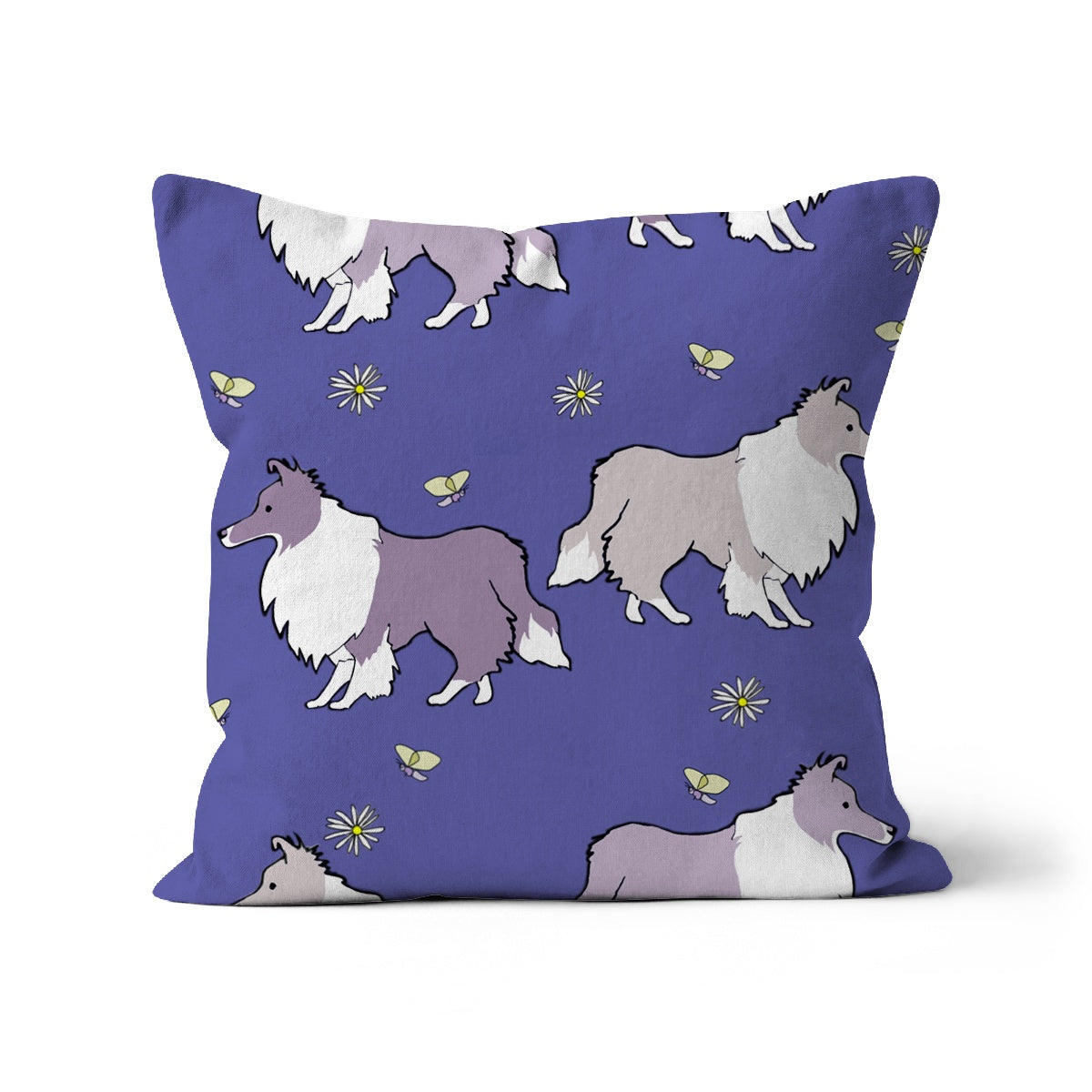 Sheltie Very Peri Rainbow Dogs  Cushion