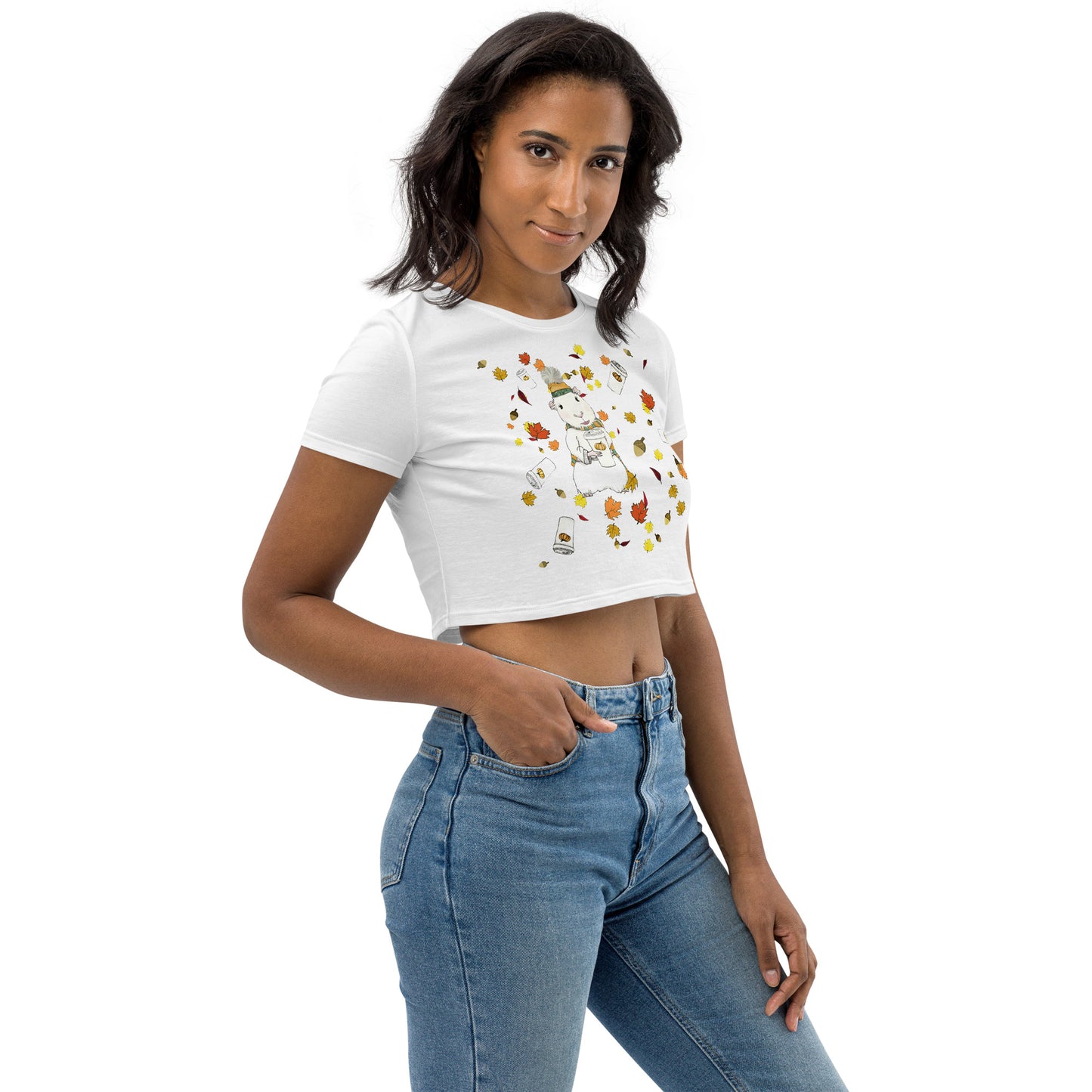 Autumn Spirit Animal Organic Crop Top